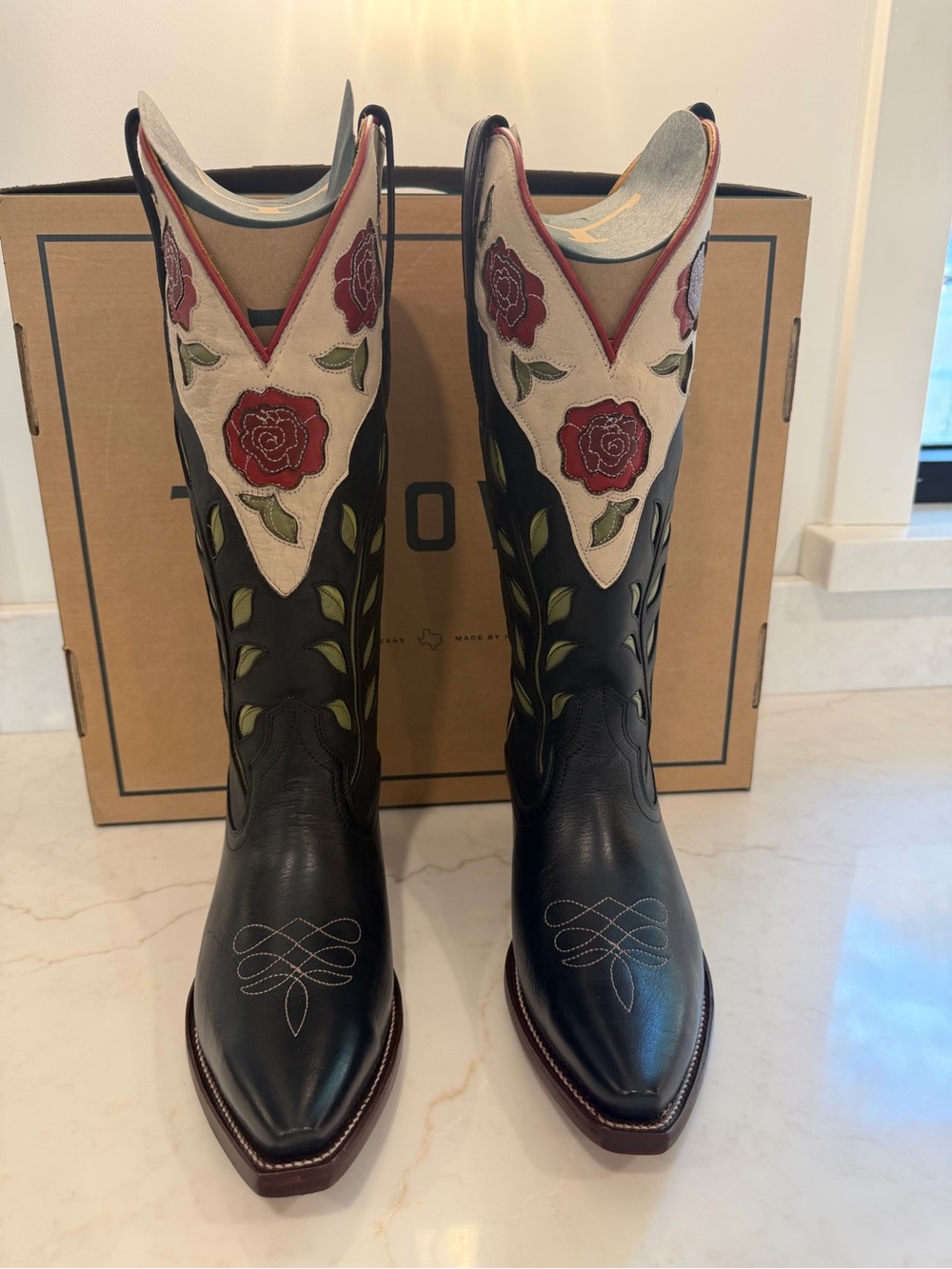 NEW!!! Tecovas ‘Annie’ Roses Cowboy Western Boot Limited Edition size 8-8.5 - Picture 3 of 12